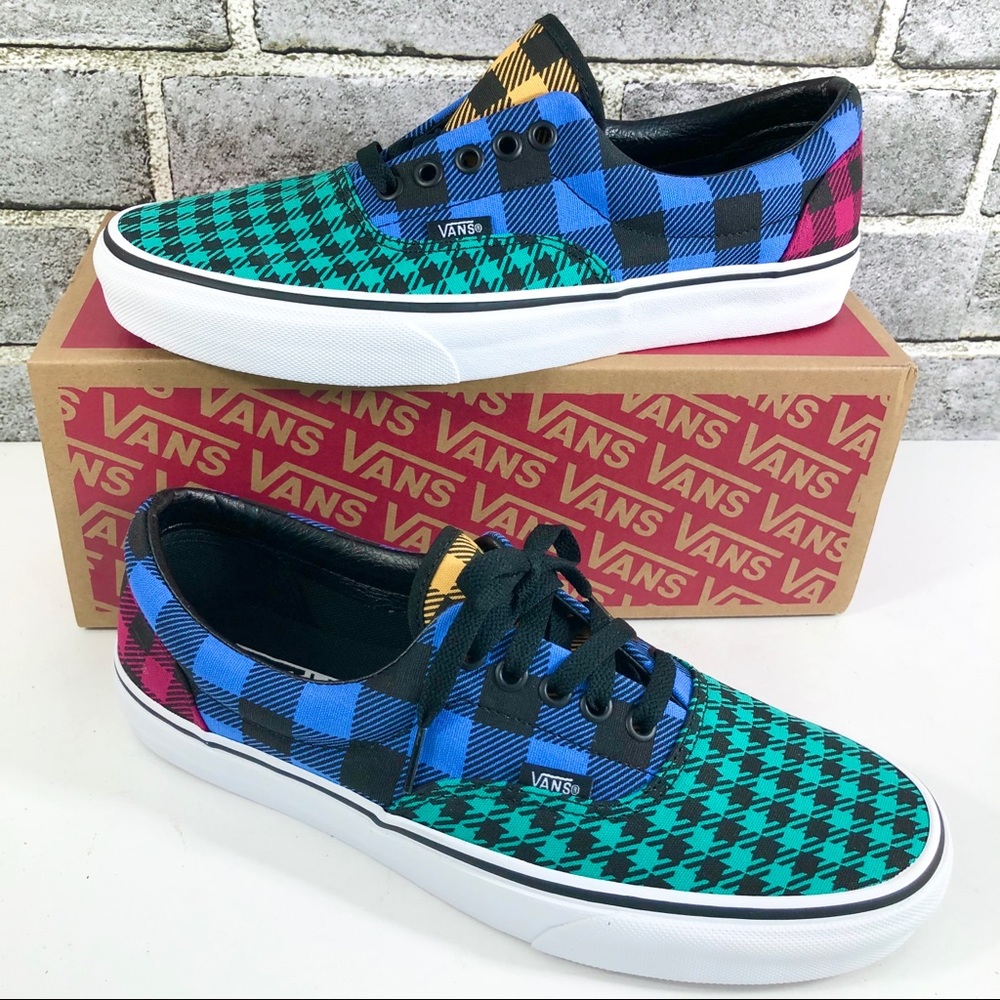 VANS Era Buffalo Mix Multicolor Mens Sizes 8 8.5 - Picture 1 of 7
